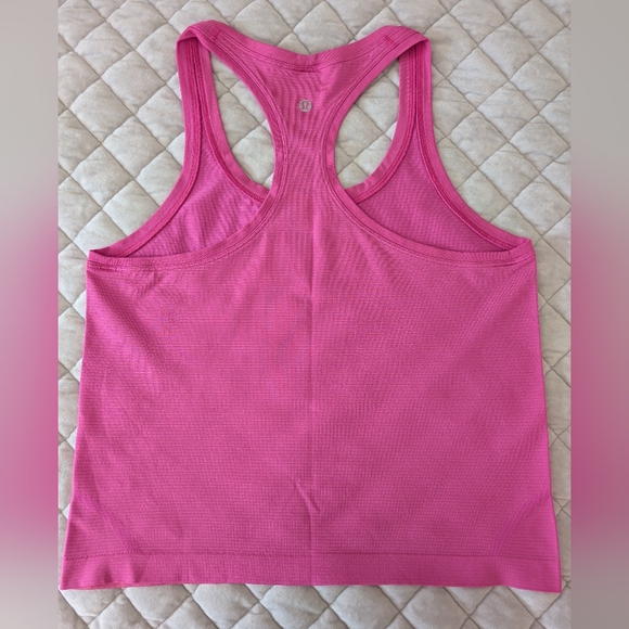 LIKE NEW Lululemon Swiftly Tech Racerback Tank, Waist Length, Pink, Size 8 - Picture 2 of 7